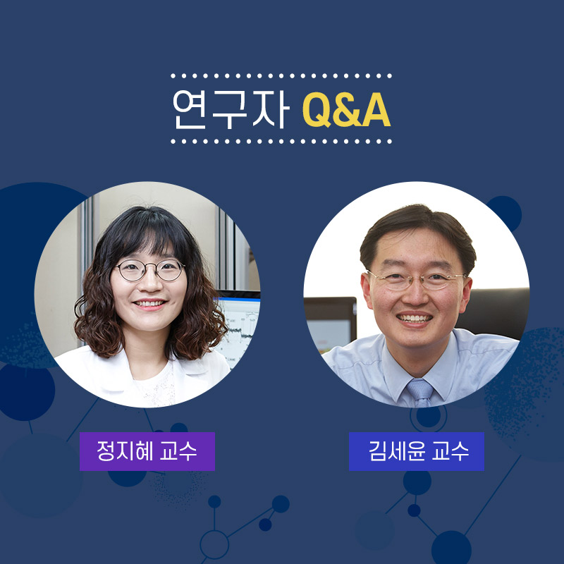 연구자 Q&A 정지혜 교수 김세윤 교수